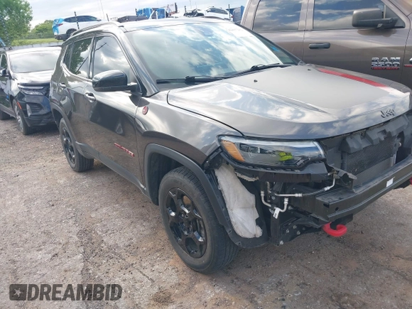 2023 Jeep Compass Trailhawk with VIN 3C4NJDDNXPT536872, listed as a IAAI auction lot 42437282 with 28,293 mi miles and . Bid and sale history available at DreamBid. Image 1.