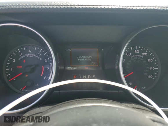 2019 Ford Mustang EcoBoost with VIN 1FATP8UH9K5149395, listed as a Copart auction lot 62725465 with 76,961 mi miles and Salvage title. Bid and sale history available at DreamBid. Image 9.