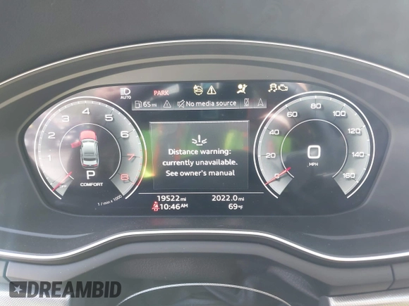 2023 Audi A4 S line Premium Plus with VIN WAUEAAF48PN022647, listed as a IAAI auction lot 41675764 with 19,522 mi miles and . Bid and sale history available at DreamBid. Image 7.
