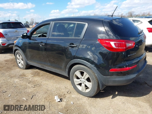 2012 Kia Sportage LX with VIN KNDPB3A29C7327616, listed as a IAAI auction lot 41876061 with 205,847 mi miles. Bid and sale history available at carsss.com. Image 3.