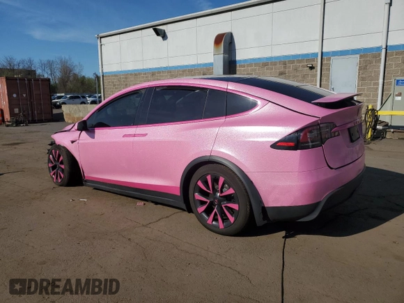 2023 Tesla Model X with VIN 7SAXCBE58PF366762, listed as a Copart auction lot 54133945 with Not Provided miles and Salvage Title. Bid and sale history available at DreamBid. Image 2.