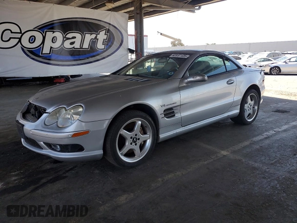 2004 Mercedes-Benz SL 55/63 AMG with VIN WDBSK74F34F069986, listed as a Copart auction lot 62037125 with Not provided miles and Clean title. Bid and sale history available at DreamBid. Image 1.