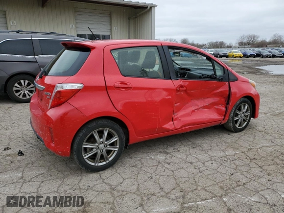 2014 Toyota Yaris L with VIN JTDKTUD34ED578405, listed as a Copart auction lot 51977115 with 92,721 mi miles and Salvage Title. Bid and sale history available at carsss.com. Image 3.