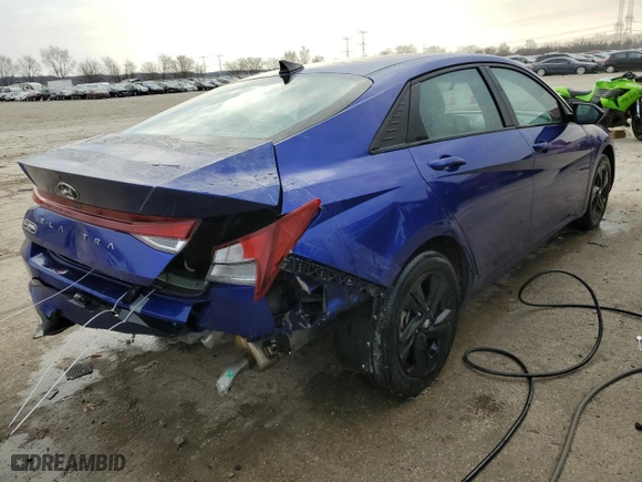 2023 Hyundai Elantra SEL with VIN KMHLM4AG3PU471434, listed as a Copart auction lot 47070395 with 33,995 mi miles and Salvage Title. Bid and sale history available at carsss.com. Image 3.