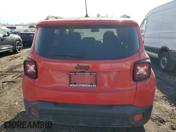 2017 Jeep Renegade Latitude with VIN ZACCJABB9HPF21559, listed as a Copart auction lot 48186465 with 115,739 mi miles and Salvage Title. Bid and sale history available at carsss.com. Image 6.