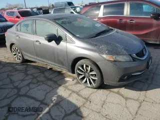 2015 Honda Civic EX-L with VIN 19XFB2F99FE224146, listed as a Copart auction lot 46740495 with 57,004 mi miles and Salvage Title. Bid and sale history available at carsss.com. Image 4.