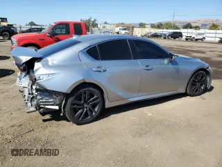 2023 Lexus IS with VIN JTHCA1D22P5125427, listed as a Copart auction lot 73154004 with 16,182 mi miles and Salvage Title. Bid and sale history available at carsss.com. Image 3.