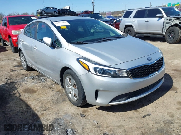 2018 Kia Forte LX with VIN 3KPFL4A7XJE232179, listed as a IAAI auction lot 41772608 with 93,021 mi miles. Bid and sale history available at carsss.com. Image 1.