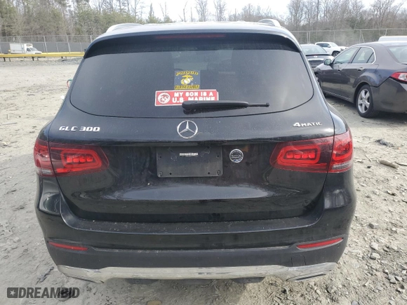 2022 Mercedes-Benz GLC with VIN W1N0G8EB9NG024549, listed as a Copart auction lot 47933395 with 88,259 mi miles and Clean Title. Bid and sale history available at carsss.com. Image 6.