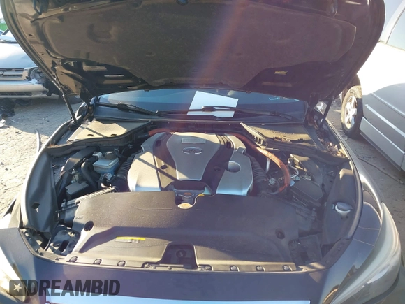 2014 Infiniti Q50 Hybrid Premium with VIN JN1AV7APXEM690577, listed as a IAAI auction lot 41493689 with 89,337 mi miles and . Bid and sale history available at DreamBid. Image 10.