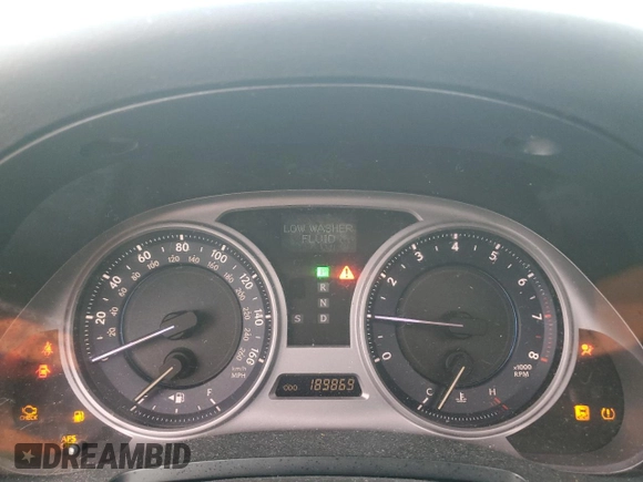 2008 Lexus IS 250 with VIN JTHBK262182070533, listed as a Copart auction lot 57807445 with 189,869 mi miles and Salvage title. Bid and sale history available at DreamBid. Image 9.