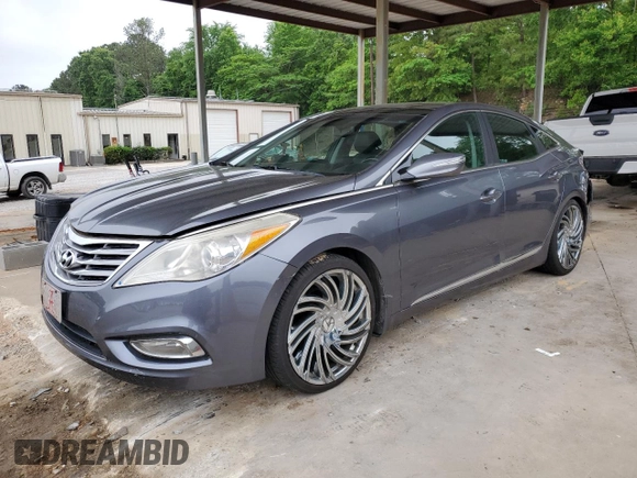 2012 Hyundai Azera z VIN KMHFH4JG2CA170845, wystawiony jako Copart lot #54875955 z przebiegiem 98 047 mil mil oraz Szkoda całkowita • Salvage title. Historia ofert i sprzedaży dostępna na DreamBid. Obrazek 1.