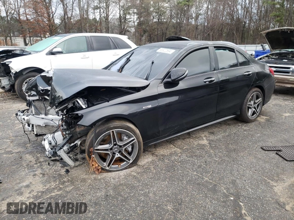 2020 Mercedes-Benz C 43 AMG with VIN W1KWF6EB2LR595722, listed as a Copart auction lot 86822694 with Not Provided miles and Salvage Title. Bid and sale history available at carsss.com. Image 1.