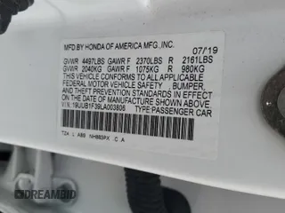 2020 Acura TLX with VIN 19UUB1F39LA003806, listed as a Copart auction lot 59588425 with 131,997 mi miles and Salvage title. Bid and sale history available at DreamBid. Image 12.