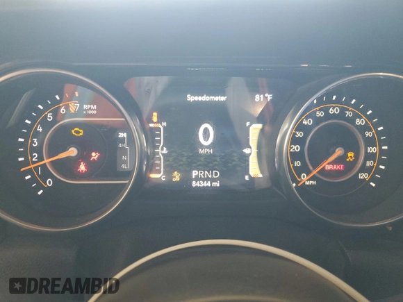 2021 Jeep Wrangler Unlimited Sport S with VIN 1C4HJXDG3MW544043, listed as a Copart auction lot 56559015 with 84,344 mi miles and Salvage title. Bid and sale history available at DreamBid. Image 9.