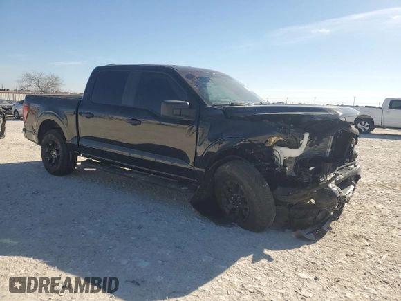 2024 Ford F-150 STX with VIN 1FTEW2LP8RFB79472, listed as a Copart auction lot 42255075 with 1,696 mi miles and Salvage Title. Bid and sale history available at carsss.com. Image 4.