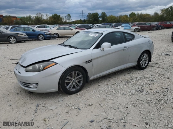 2008 Hyundai Tiburon GS with VIN KMHHM66D38U287984, listed as a Copart auction lot 76011904 with 97,261 mi miles and Salvage Title. Bid and sale history available at carsss.com. Image 1.