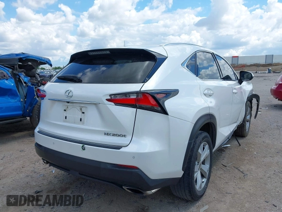2017 Lexus NX 200t with VIN JTJYARBZ7H2051007, listed as a IAAI auction lot 42218098 with 295,786 mi miles and . Bid and sale history available at DreamBid. Image 4.