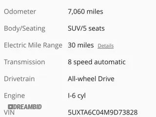 2021 BMW X5 xDrive45e with VIN 5UXTA6C04M9D73XXX, listed as a Copart auction lot 57567295 with 7,060 mi miles and Clean title. Bid and sale history available at DreamBid. Image 10.