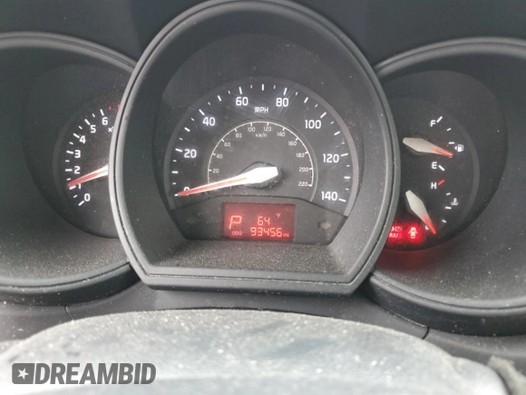 2015 Kia Rio LX with VIN KNADM4A38F6507494, listed as a Copart auction lot 72567224 with 93,456 mi miles and Salvage Title. Bid and sale history available at carsss.com. Image 9.