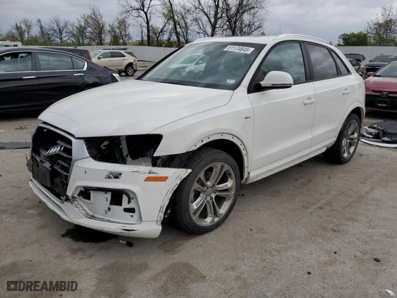 2018 Audi Q3 Premium with VIN WA1BCCFS8JR009188, listed as a Copart auction lot 51174845 with 55,446 mi miles and Salvage Title. Bid and sale history available at carsss.com. Image 1.