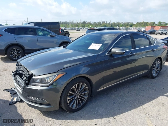 2017 Genesis G80 3.8L with VIN KMHGN4JE0HU211295, listed as a IAAI auction lot 41731125 with 94,245 mi miles. Bid and sale history available at carsss.com. Image 17.