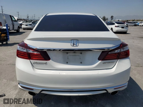 2017 Honda Accord Sedan Sport with VIN 1HGCR2F59HA205812, listed as a Copart auction lot 52262115 with 121,214 mi miles and Salvage Title. Bid and sale history available at carsss.com. Image 6.