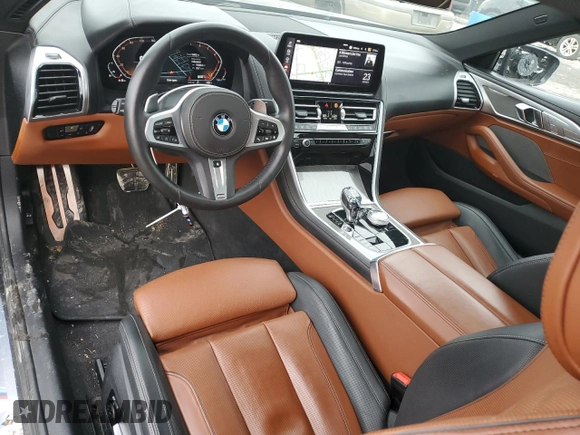 2023 BMW 8 Series 840i with VIN WBAAE4C06PCM57720, listed as a Copart auction lot 80392103 with 19,432 mi miles. Bid and sale history available at carsss.com. Image 8.