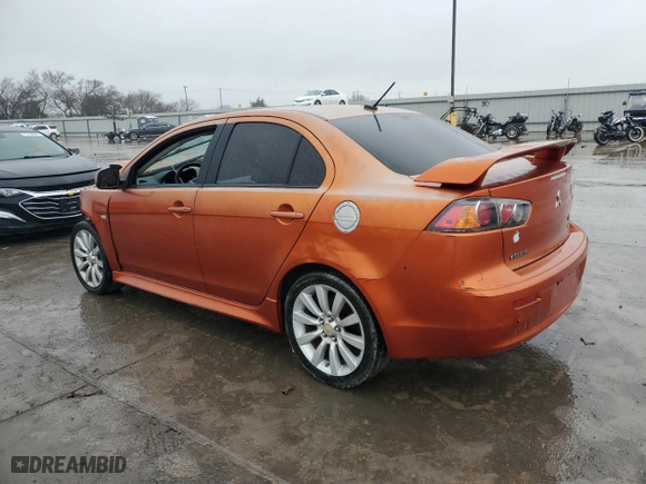 2010 Mitsubishi Lancer GTS with VIN JA32U8FW8AU020223, listed as a Copart auction lot 44645215 with 0 mi miles and Salvage Title. Bid and sale history available at carsss.com. Image 2.