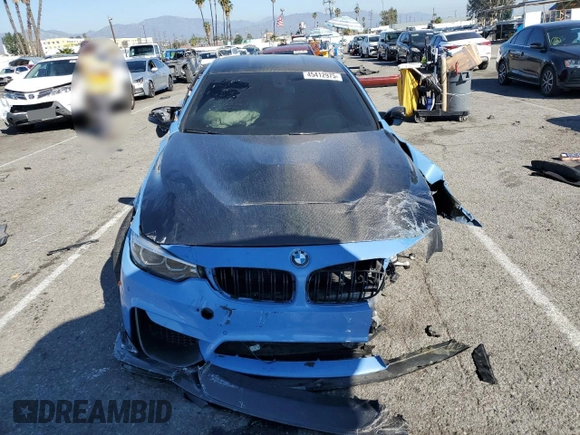 2018 BMW M4 z VIN WBS4Y9C50JAA85547, wystawiony jako Copart lot #45412975 z przebiegiem Nie podano mil oraz Szkoda całkowita • Salvage title. Historia ofert i sprzedaży dostępna na DreamBid. Obrazek 5.