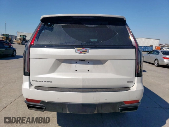 2023 Cadillac Escalade 4WD Sport with VIN 1GYS4FKL9PR531625, listed as a Copart auction lot 50105865 with 25,110 mi miles and Salvage title. Bid and sale history available at DreamBid. Image 6.