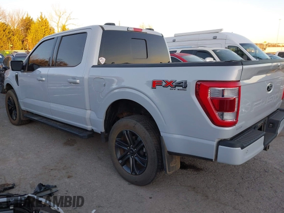 2022 Ford F-150 XL with VIN 1FTFW1E80NKE57691, listed as a IAAI auction lot 41154166 with 1 mi miles. Bid and sale history available at carsss.com. Image 3.