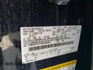 2019 Ford Expedition Max XLT z VIN 1FMJK1HT7KEA05863, wystawiony jako Copart lot #57349405 z przebiegiem 107 960 mil mil oraz Szkoda całkowita • Salvage title. Historia ofert i sprzedaży dostępna na DreamBid. Obrazek 13.