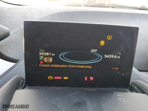 2016 BMW i3 with VIN WBY1Z4C57GV508356, listed as a Copart auction lot 72083342 with 59,381 mi miles. Bid and sale history available at carsss.com. Image 9.
