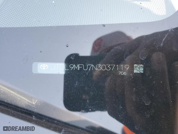 2022 Toyota Prius LE with VIN JTDL9MFU7N3037119, listed as a Copart auction lot 69156674 with 51,417 mi miles and Salvage Title. Bid and sale history available at carsss.com. Image 12.