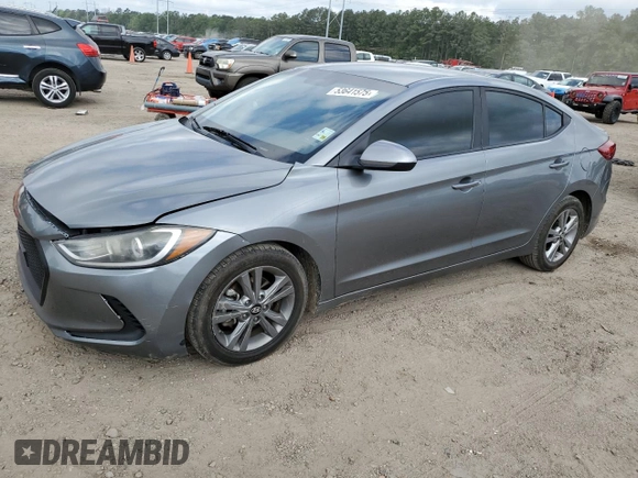 2018 Hyundai Elantra SEL z VIN KMHD84LFXJU599741, wystawiony jako Copart lot #53641575 z przebiegiem 56 600 mil mil oraz Szkoda całkowita • Salvage title. Historia ofert i sprzedaży dostępna na DreamBid. Obrazek 1.