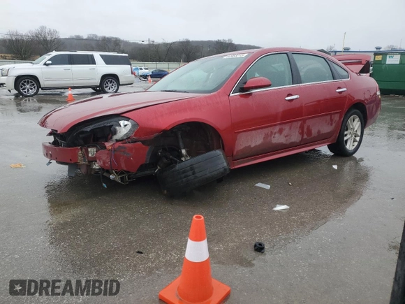 2014 Chevrolet Impala LTZ with VIN 2G1WC5E30E1155153, listed as a Copart auction lot 44953215 with 119,929 mi miles and Salvage title. Bid and sale history available at DreamBid. Image 1.