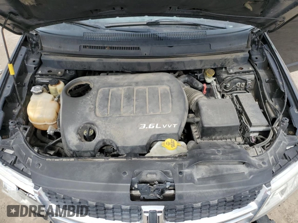 2015 Dodge Journey SXT with VIN 3C4PDCBG9FT690910, listed as a Copart auction lot 48195875 with 110,489 mi miles and Salvage Title. Bid and sale history available at DreamBid. Image 13.