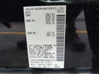 2021 Nissan Altima SV with VIN 1N4BL4DVXMN406122, listed as a IAAI auction lot 42512160 with 54,945 mi miles and . Bid and sale history available at DreamBid. Image 9.
