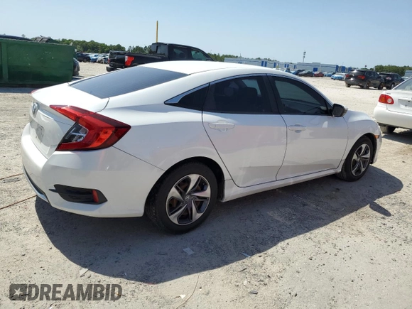 2020 Honda Civic LX with VIN 19XFC2F67LE011646, listed as a Copart auction lot 57428275 with 93,244 mi miles and Salvage title. Bid and sale history available at DreamBid. Image 3.