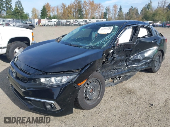 2021 Honda Civic Sedan LX with VIN 2HGFC2F66MH517914, listed as a IAAI auction lot 40809824 with 1 mi miles. Bid and sale history available at carsss.com. Image 17.