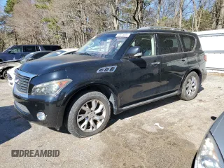 2011 Infiniti QX56 7-passenger with VIN JN8AZ2NF1B9500822, listed as a Copart auction lot 49878805 with 159,084 mi miles and Clean Title. Bid and sale history available at carsss.com. Image 1.