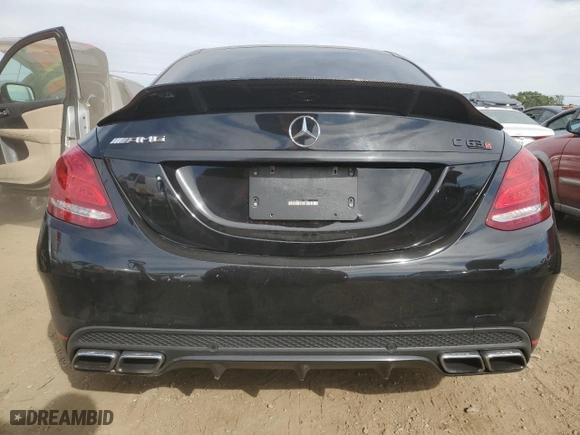 2016 Mercedes-Benz C-Class AMG C 63 S with VIN 55SWF8HB6GU113247, listed as a Copart auction lot 47280295 with 44,130 mi miles and Salvage Title. Bid and sale history available at carsss.com. Image 6.