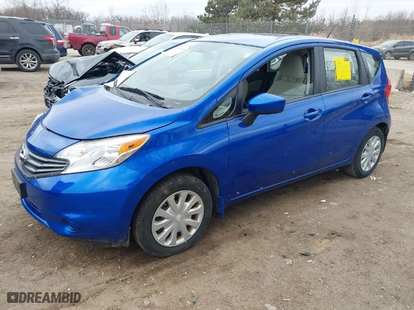 2015 Nissan Versa Note S with VIN 3N1CE2CP1FL358550, listed as a IAAI auction lot 41506557 with 61,845 mi miles. Bid and sale history available at carsss.com. Image 2.