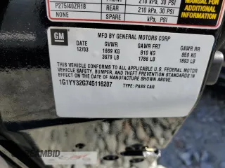 2004 Chevrolet Corvette with VIN 1G1YY32G745116207, listed as a Copart auction lot 75352224 with 67,184 mi miles and Salvage Title. Bid and sale history available at carsss.com. Image 12.