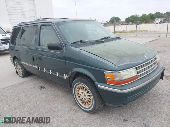 1993 Plymouth Voyager z VIN 2P4GH45R6PR372511, wystawiony jako IAAI lot #42093650 z przebiegiem 81 484 mil mil oraz . Historia ofert i sprzedaży dostępna na DreamBid. Obrazek 1.
