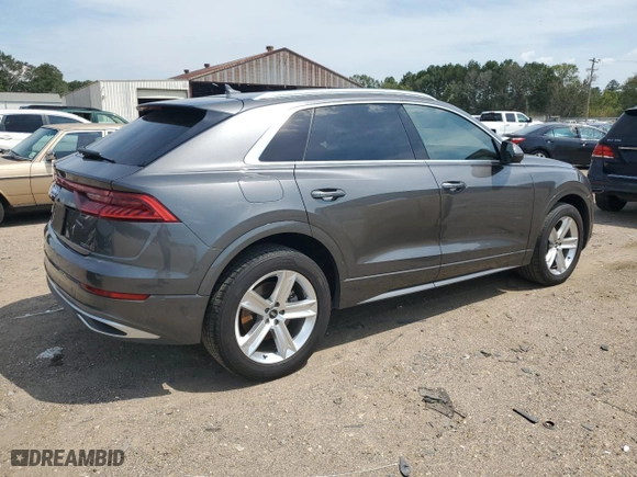 2021 Audi Q8 Premium with VIN WA1AVAF14MD022412, listed as a Copart auction lot 70002874 with 51,305 mi miles and Salvage Title. Bid and sale history available at carsss.com. Image 3.