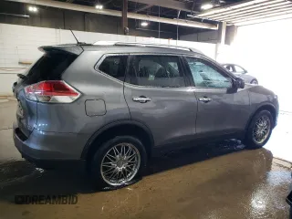 2016 Nissan Rogue S with VIN KNMAT2MV4GP731741, listed as a Copart auction lot 52313485 with 104,478 mi miles and Salvage Title. Bid and sale history available at carsss.com. Image 3.