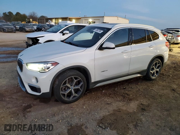 2017 BMW X1 sDrive28i with VIN WBXHU7C37H5H34418, listed as a Copart auction lot 47982795 with 67,980 mi miles and Salvage Title. Bid and sale history available at carsss.com. Image 1.