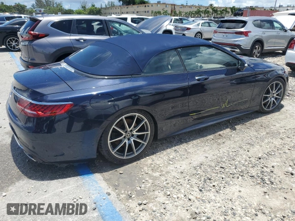 2019 Mercedes-Benz S-Class S 560 with VIN WDDXK8DB4KA038059, listed as a Copart auction lot 63028734 with 40,327 mi miles and Non Repairable. Bid and sale history available at carsss.com. Image 3.
